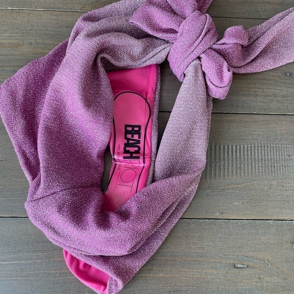 Beach Riot pink shine ombré bikini set NWT - Picture 6 of 6